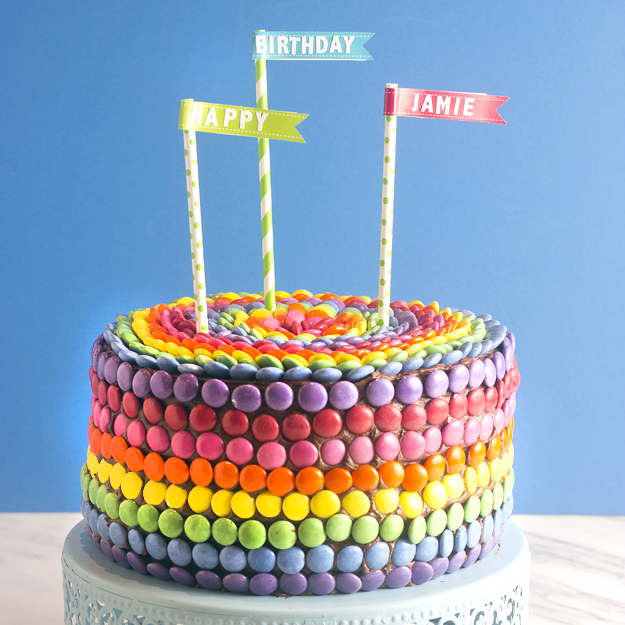 Rainbow Smartie Cake | Salt and Serenity