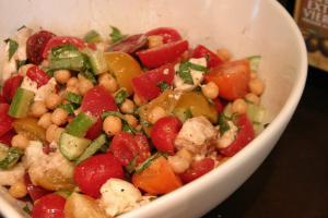 For dinner that night -Panzella salad without the panzella