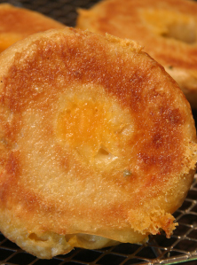 Bottom crust of Cheddar Jalapeno Bagel