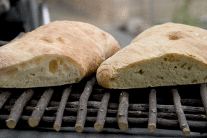 Cook's Ciabatta on left, BBA Ciabatta on right.