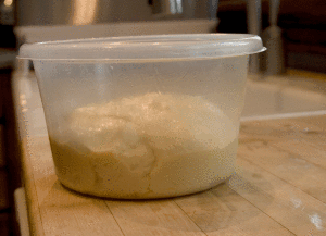 Dough ready for primary fermentation