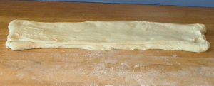 dough stretched to twice it's size