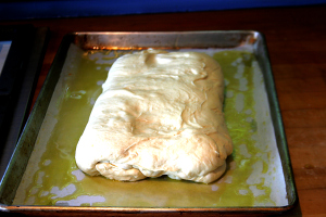 foccacia on pan