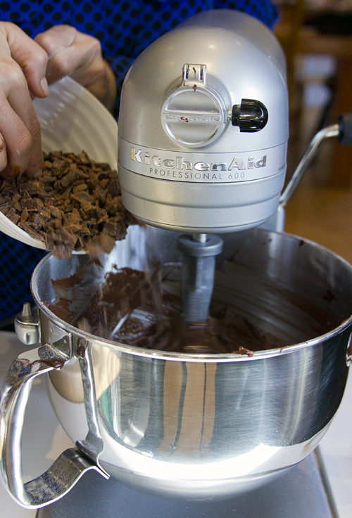 adding chopped skor bars