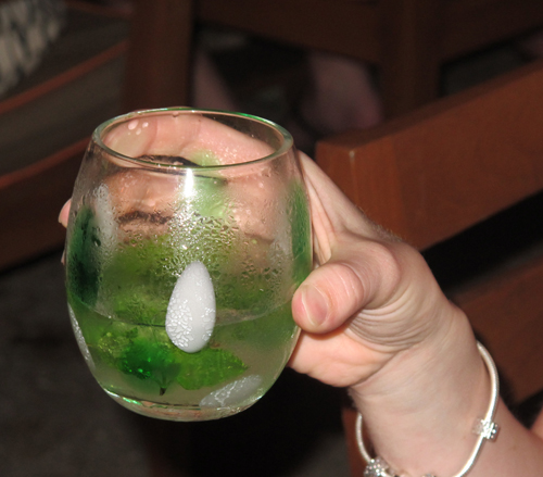 glass with mojito