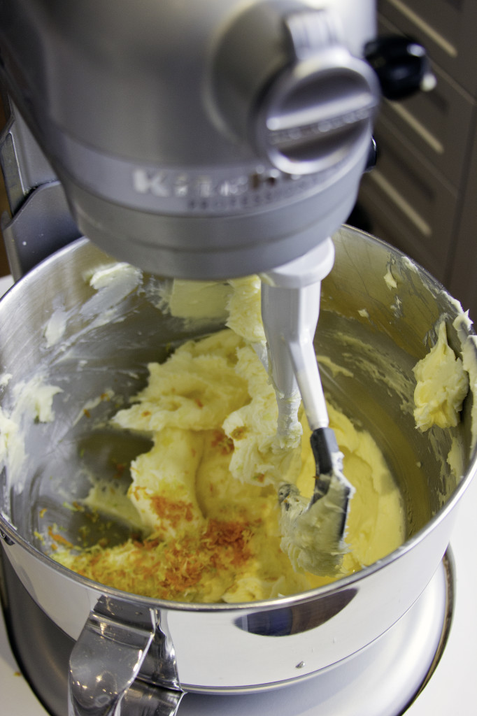 dough with lemon and orange zest