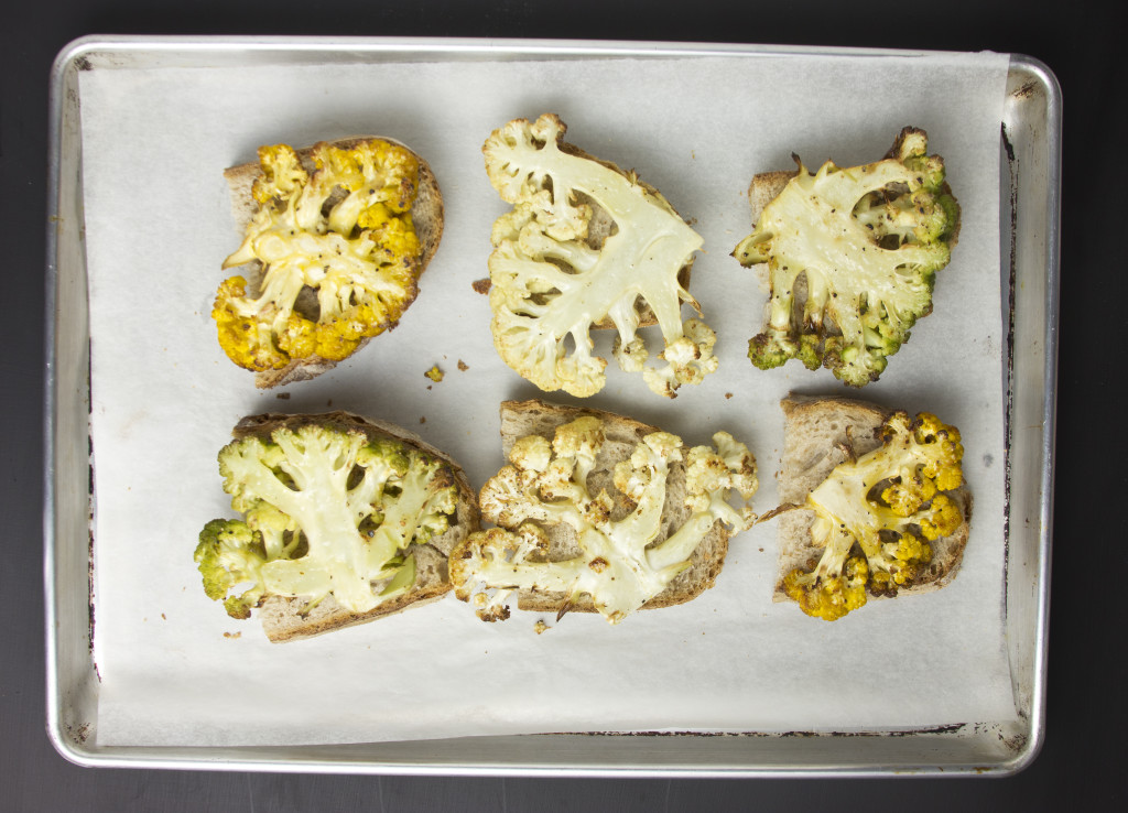 Lay on roasted cauliflower