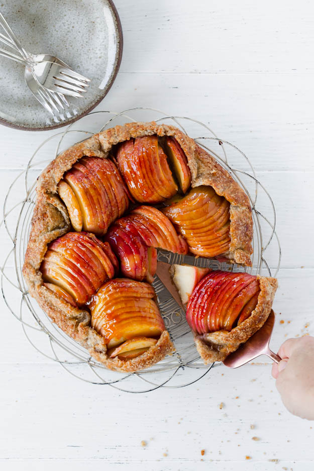 Apple Galette with Pecan Cheddar Crust | Salt and Serenity