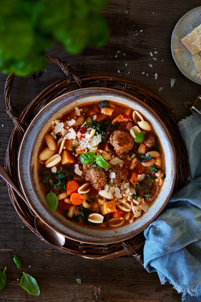 meatball minestrone soup